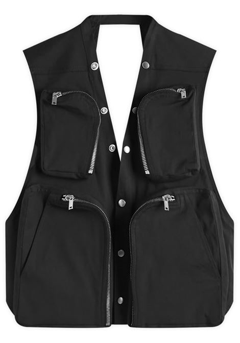 gilet cargo uomo nero RICK OWENS | RU01E5767 TE09